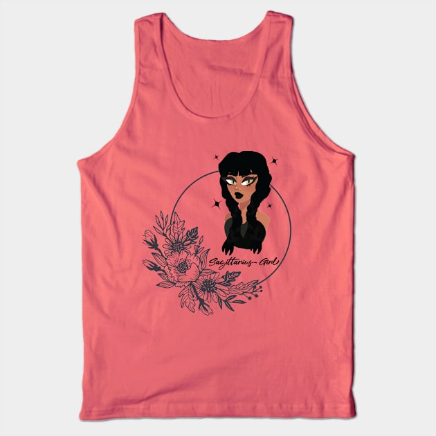 Sagittarius Girl Tank Top by AirshipRebekah